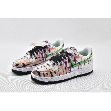 Nike Air Force 1 Low Black Tie Dye CW1267-101 White/Green Strike/Washed Coral/Black Mens Womens Shoes