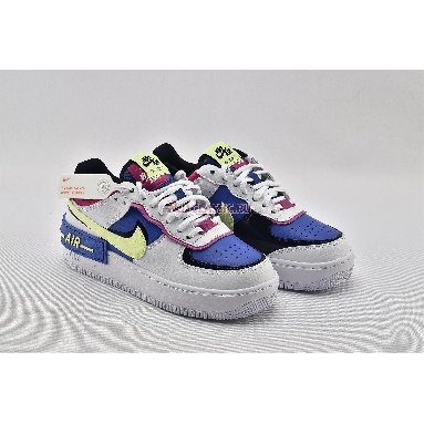 Nike Wmns Air Force 1 Shadow Sapphire CJ1641-100 White/Barely Volt/Sapphire/Fire Pink Mens Womens Shoes