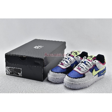 Nike Wmns Air Force 1 Shadow Sapphire CJ1641-100 White/Barely Volt/Sapphire/Fire Pink Mens Womens Shoes