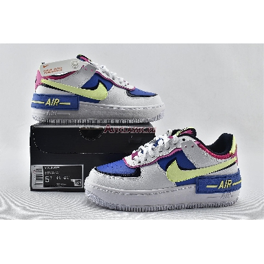 Nike Wmns Air Force 1 Shadow Sapphire CJ1641-100 White/Barely Volt/Sapphire/Fire Pink Mens Womens Shoes