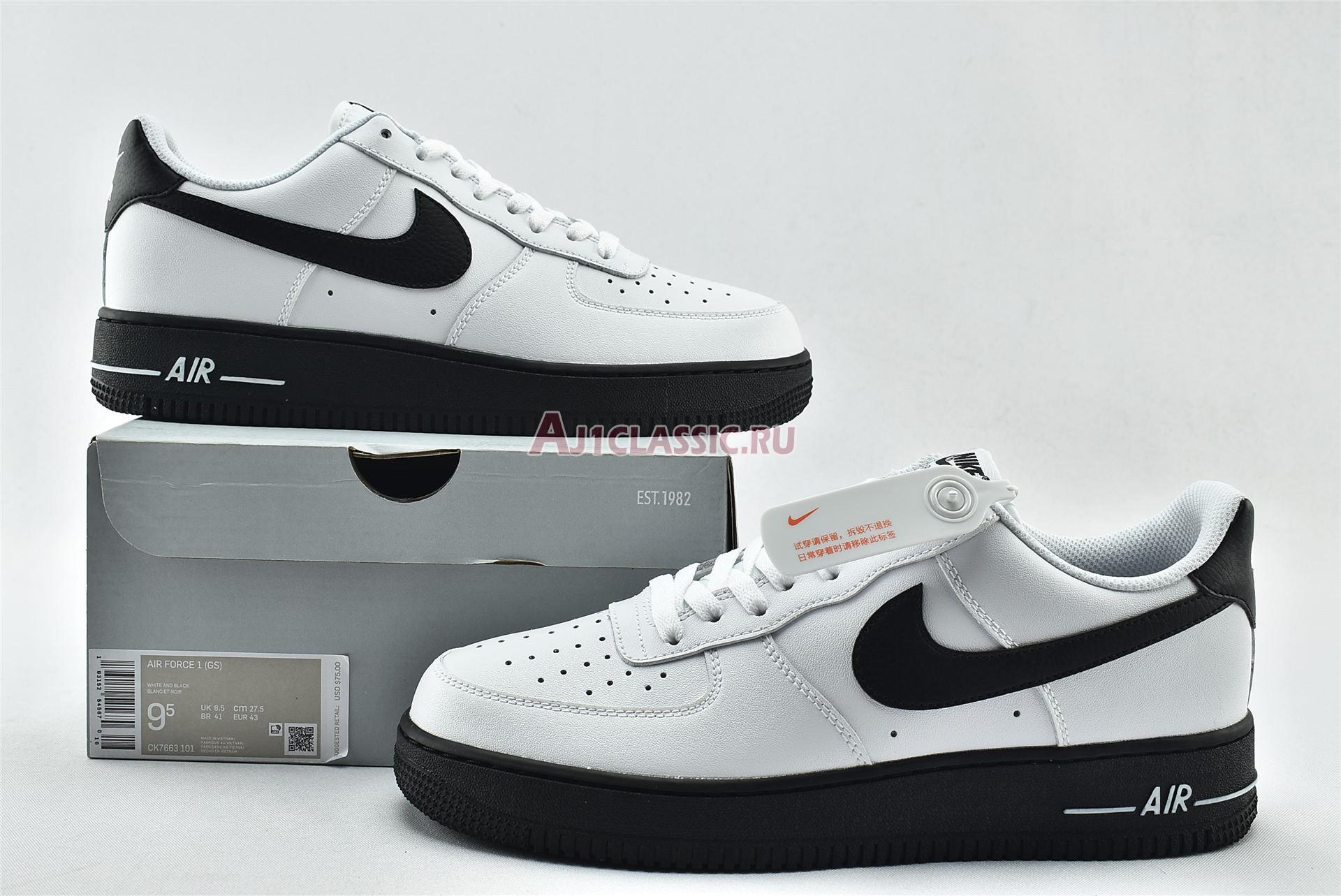 New Nike Air Force 1 Low "White Black Sole" CK7663-101 Shoes