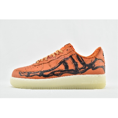 Nike Air Force 1 Low Orange Skeleton CU8067-800 Starfish/White/Black Mens Womens Shoes