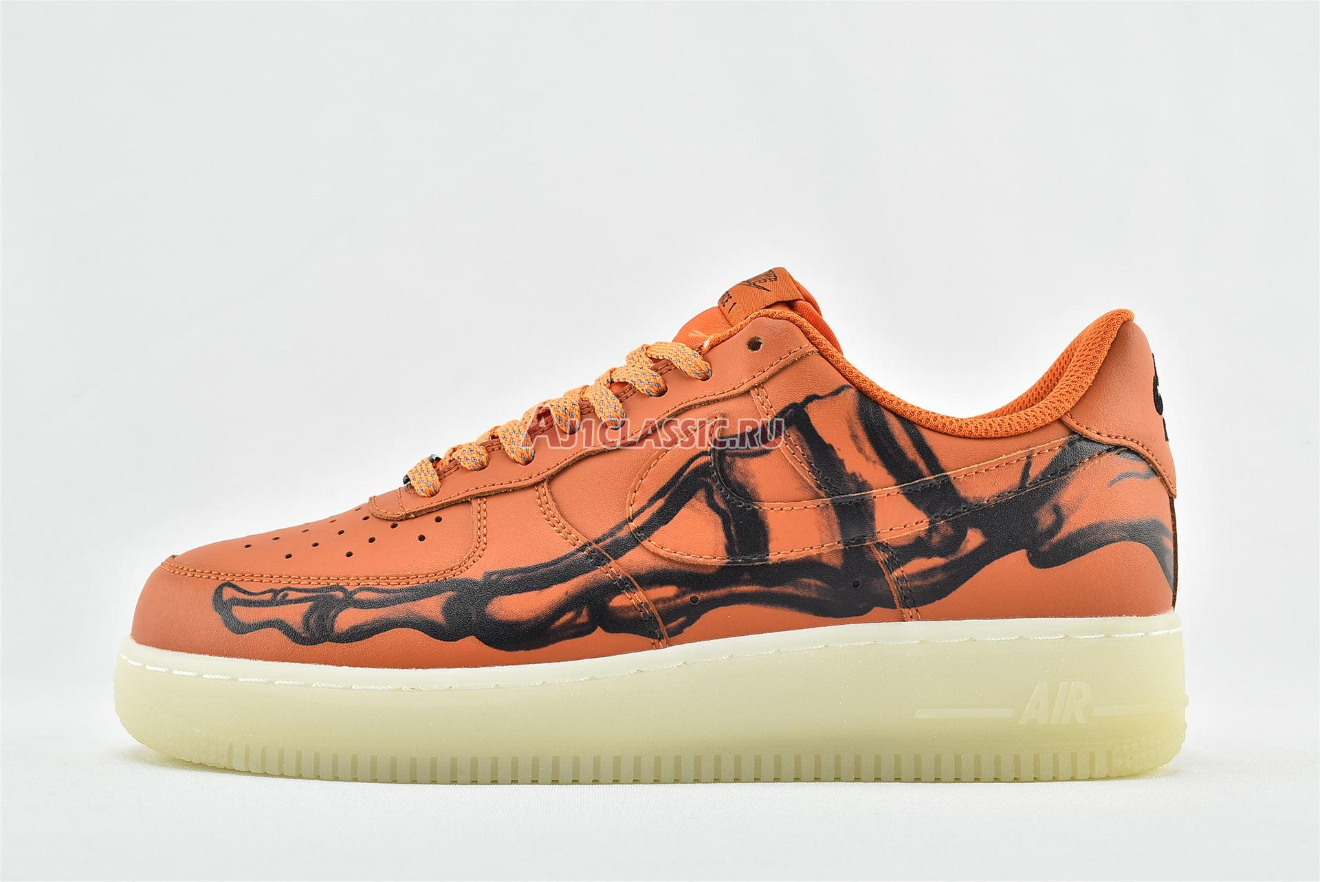 New Nike Air Force 1 Low "Orange Skeleton" CU8067-800 Shoes