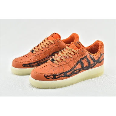 Nike Air Force 1 Low Orange Skeleton CU8067-800 Starfish/White/Black Mens Womens Shoes