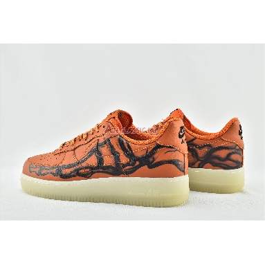 Nike Air Force 1 Low Orange Skeleton CU8067-800 Starfish/White/Black Mens Womens Shoes