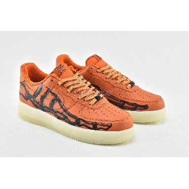 Nike Air Force 1 Low Orange Skeleton CU8067-800 Starfish/White/Black Mens Womens Shoes