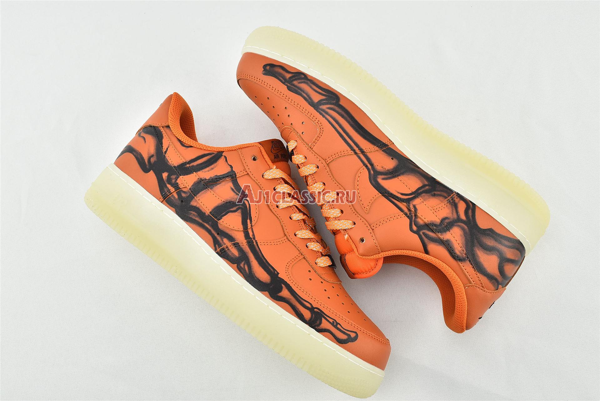 New Nike Air Force 1 Low "Orange Skeleton" CU8067-800 Shoes