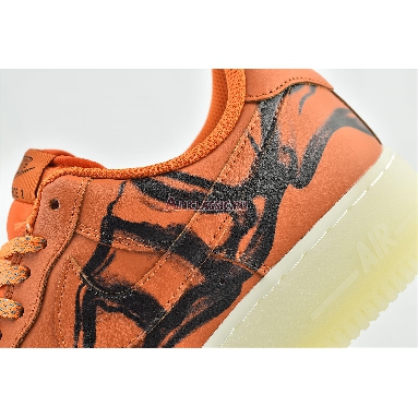 Nike Air Force 1 Low Orange Skeleton CU8067-800 Starfish/White/Black Mens Womens Shoes