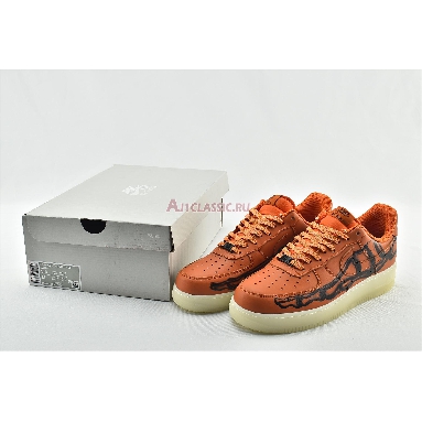 Nike Air Force 1 Low Orange Skeleton CU8067-800 Starfish/White/Black Mens Womens Shoes