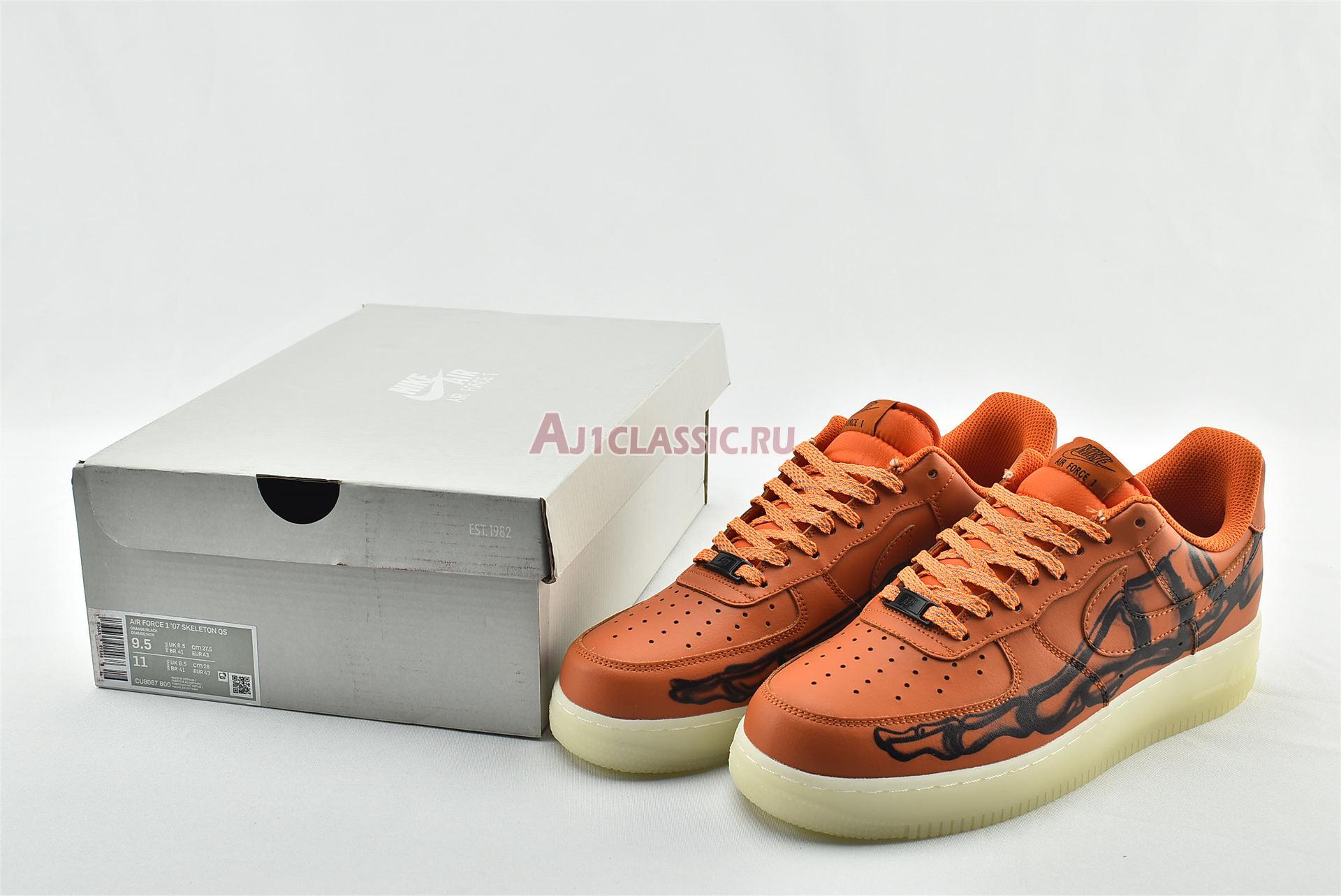 New Nike Air Force 1 Low "Orange Skeleton" CU8067-800 Shoes