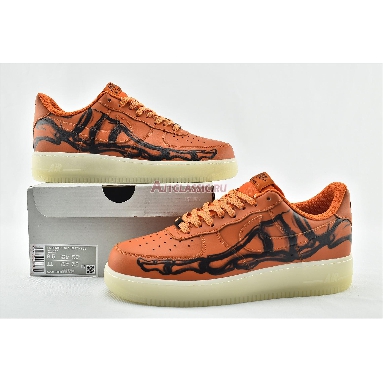 Nike Air Force 1 Low Orange Skeleton CU8067-800 Starfish/White/Black Mens Womens Shoes