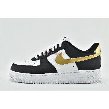 Nike Air Force 1 07 Black Gold CZ9189-001 Black/White/Metallic Gold Mens Womens Shoes