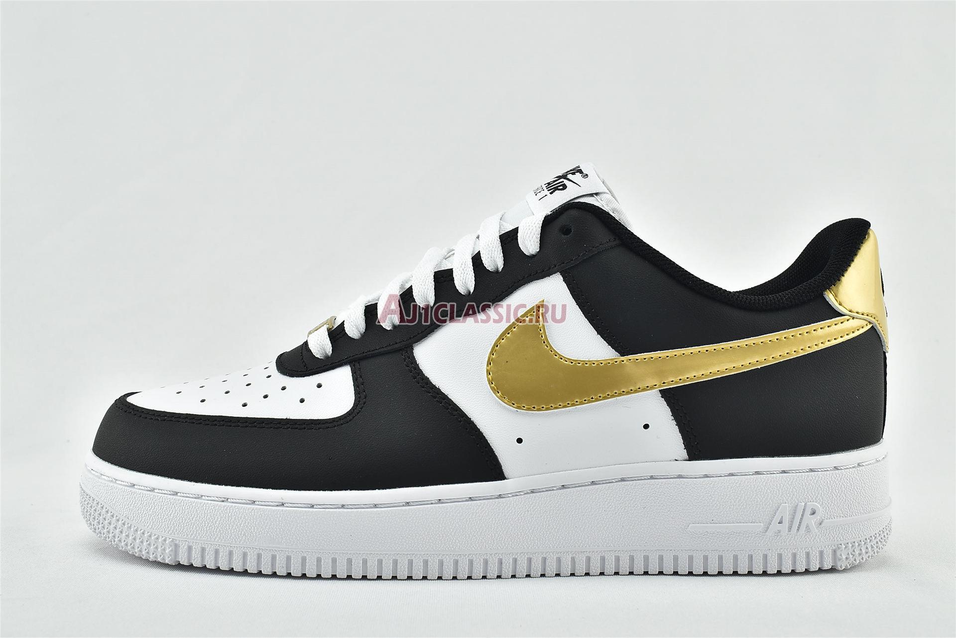 New Nike Air Force 1 07 "Black Gold" CZ9189-001 Shoes