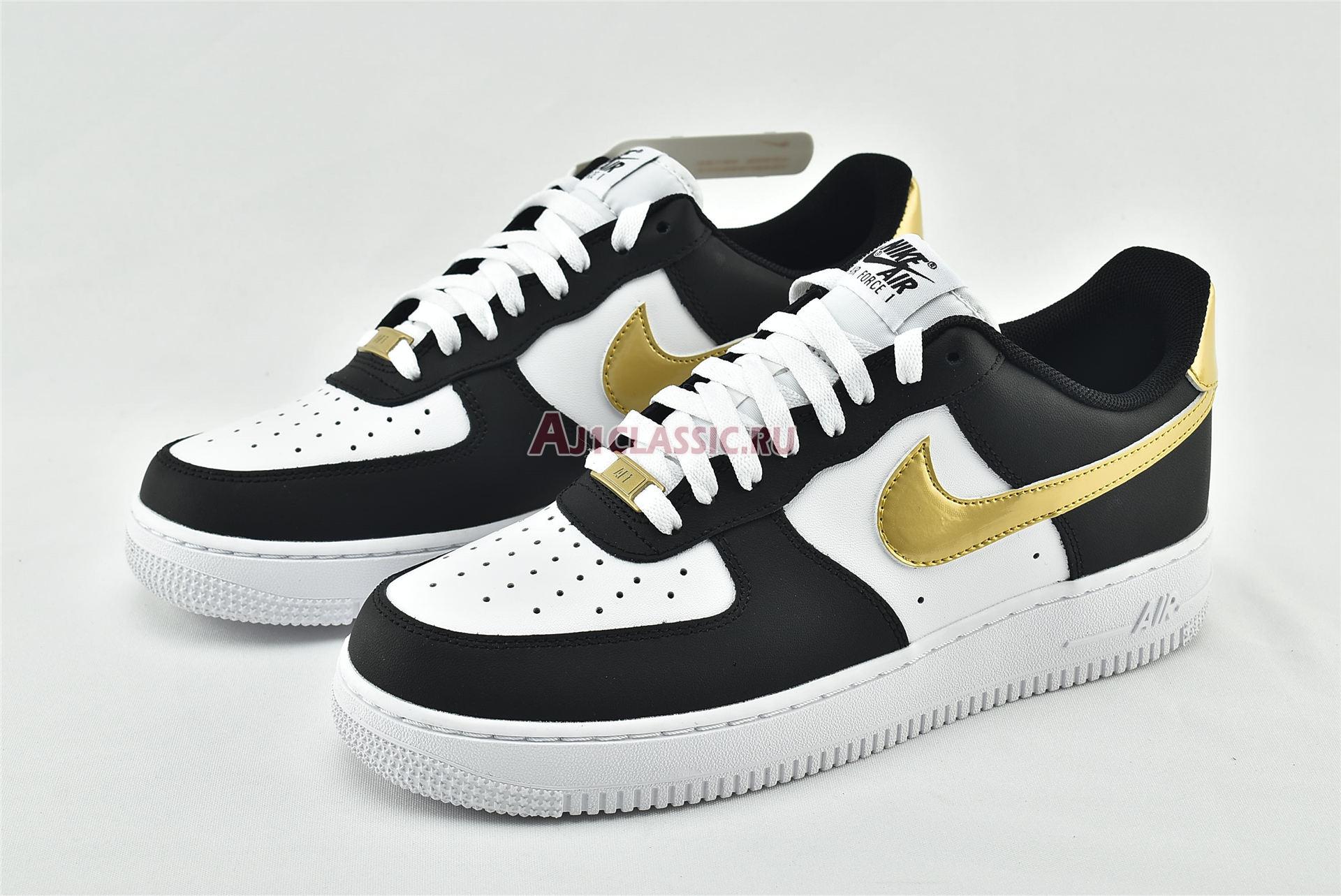 New Nike Air Force 1 07 "Black Gold" CZ9189-001 Shoes