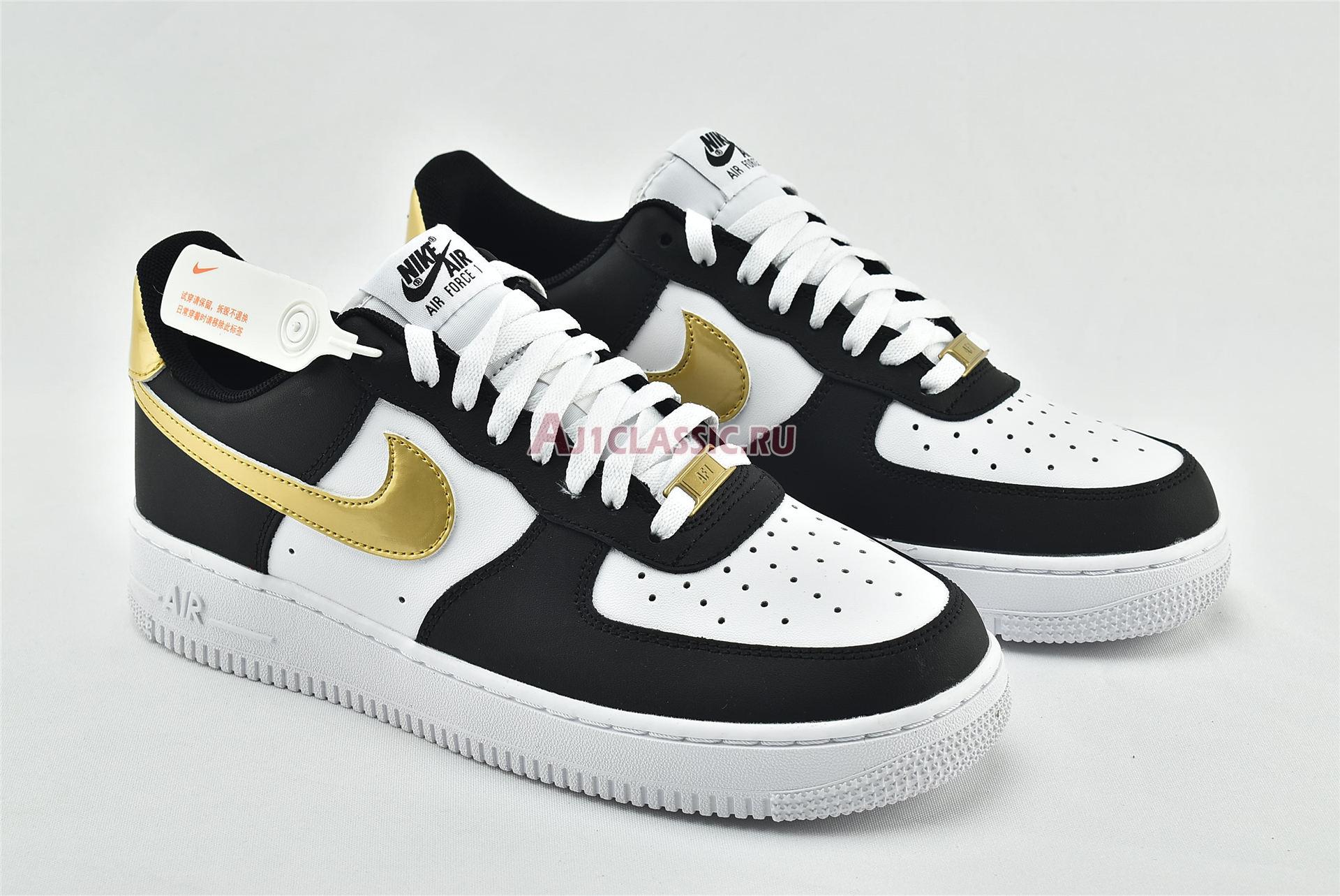 New Nike Air Force 1 07 "Black Gold" CZ9189-001 Shoes