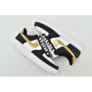 Nike Air Force 1 07 Black Gold CZ9189-001 Black/White/Metallic Gold Mens Womens Shoes