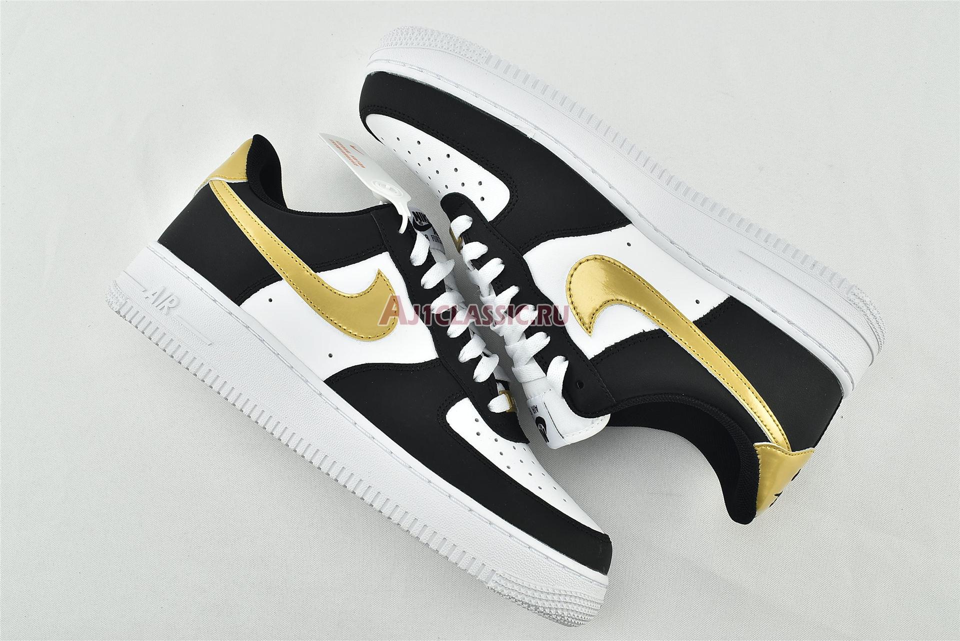 New Nike Air Force 1 07 "Black Gold" CZ9189-001 Shoes