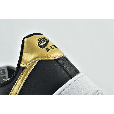 Nike Air Force 1 07 Black Gold CZ9189-001 Black/White/Metallic Gold Mens Womens Shoes