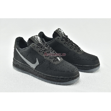 Nike Air Force 1 Low Grey Swoosh CD0888-001 Black/Grey Mens Womens Shoes