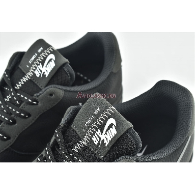 Nike Air Force 1 Low Grey Swoosh CD0888-001 Black/Grey Mens Womens Shoes