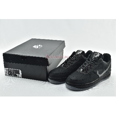 Nike Air Force 1 Low Grey Swoosh CD0888-001 Black/Grey Mens Womens Shoes