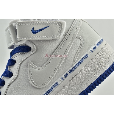 Uninterrupted x Nike Air Force 1 Mid More Than CT1206-600 White/Racer Blue Mens Womens Shoes