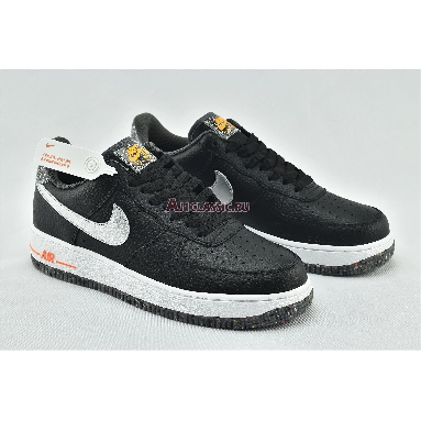 Nike Air Force 1 07 LV8 Regrind DA4676-001 Black/Total Orange/Laser Orange/Metallic Silver Mens Womens Shoes