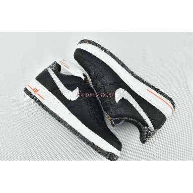 Nike Air Force 1 07 LV8 Regrind DA4676-001 Black/Total Orange/Laser Orange/Metallic Silver Mens Womens Shoes