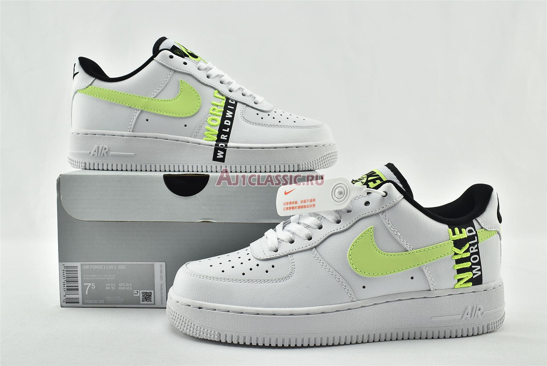 Nike Air Force 1 LV8 1 "Worldwide Pack - White Barely Volt" CN8536-100