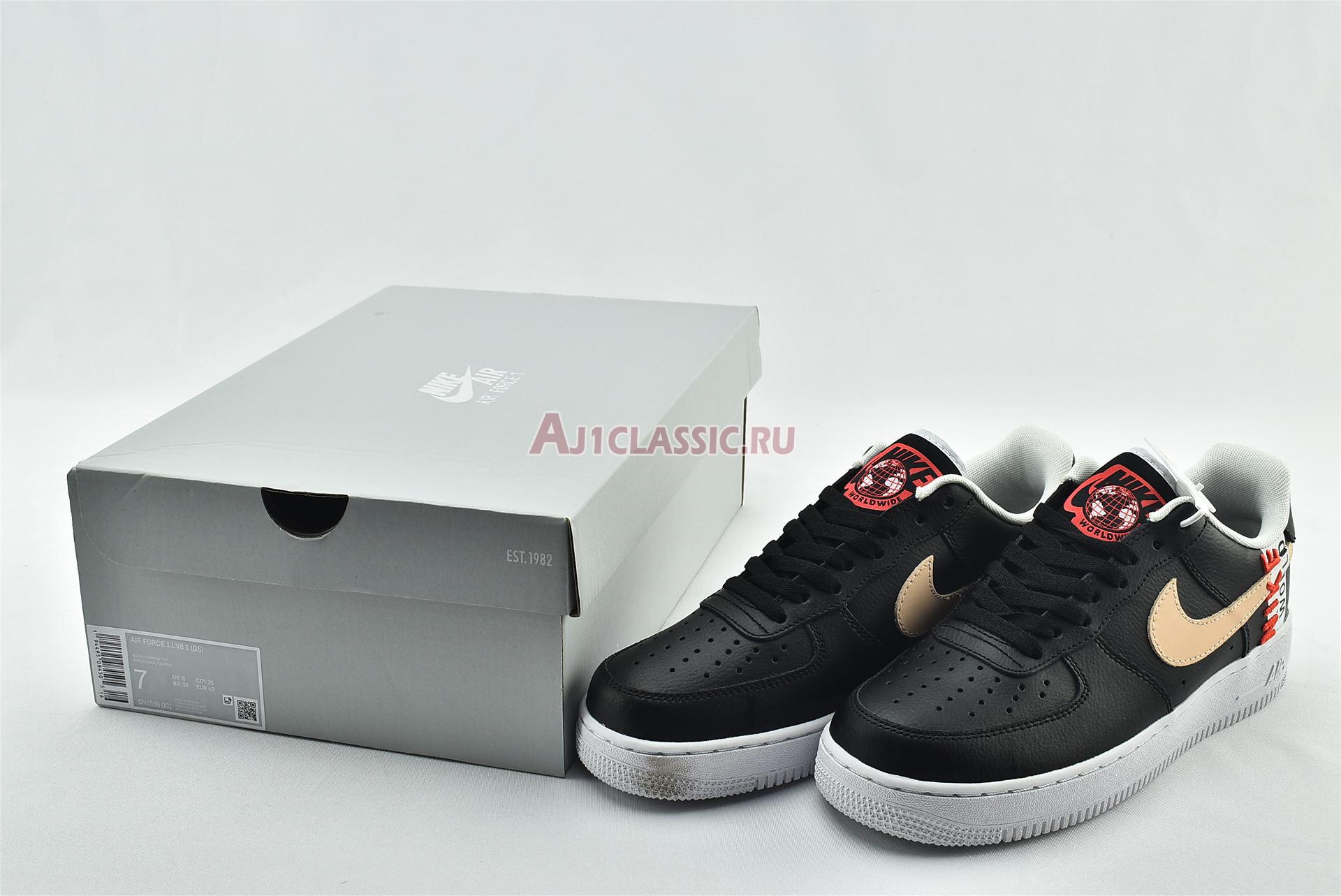 New Nike Air Force 1 LV8 1 "Worldwide Pack - Black Crimson" CN8536-001 Shoes