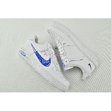 Nike Air Force 1 Low Sketch CW7581-100 White/Royal Blue Mens Womens Shoes