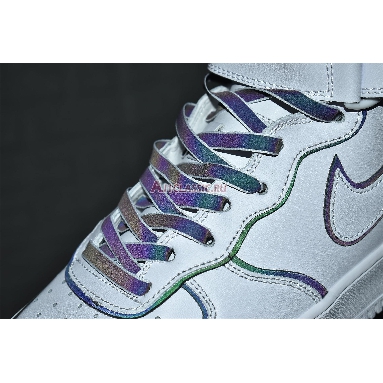 Nike Air Force 1 High Iridescent Trim 388732-810 White/White/Black Mens Womens Shoes