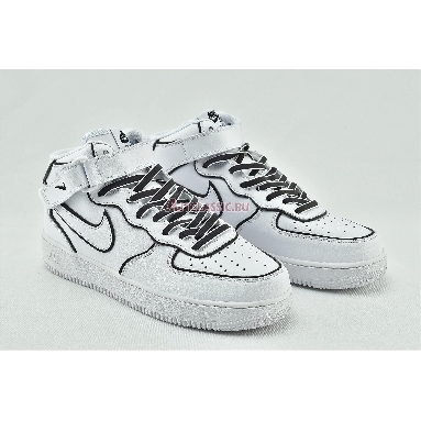 Nike Air Force 1 High Iridescent Trim 388732-810 White/White/Black Mens Womens Shoes