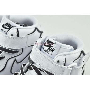 Nike Air Force 1 High Iridescent Trim 388732-810 White/White/Black Mens Womens Shoes