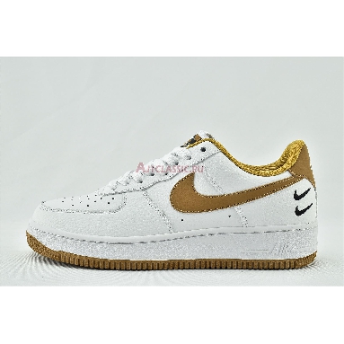 Nike Air Force 1 Low With Dual Heel Swooshes DH2947-100 White/Yellow/Black Mens Womens Shoes