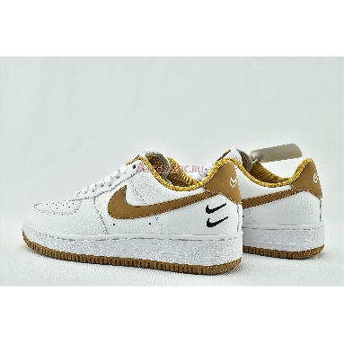 Nike Air Force 1 Low With Dual Heel Swooshes DH2947-100 White/Yellow/Black Mens Womens Shoes