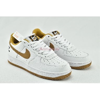 Nike Air Force 1 Low With Dual Heel Swooshes DH2947-100 White/Yellow/Black Sneakers