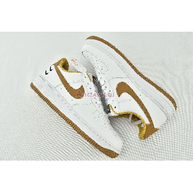 Nike Air Force 1 Low With Dual Heel Swooshes DH2947-100 White/Yellow/Black Mens Womens Shoes