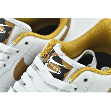 Nike Air Force 1 Low With Dual Heel Swooshes DH2947-100 White/Yellow/Black Mens Womens Shoes