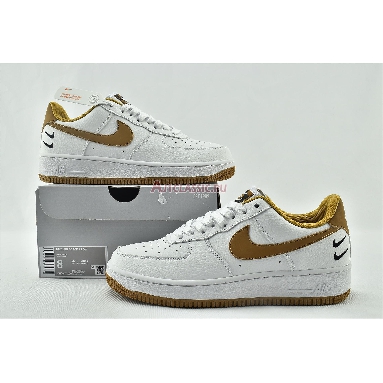 Nike Air Force 1 Low With Dual Heel Swooshes DH2947-100 White/Yellow/Black Sneakers