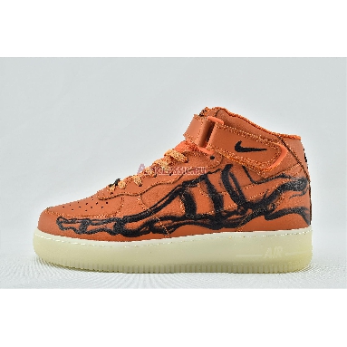 Nike Air Force 1 High Orange Skeleton CU8067-801 Brilliant Orange/Black-Brilliant Orange Mens Womens Shoes