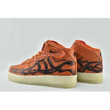 Nike Air Force 1 High Orange Skeleton CU8067-801 Brilliant Orange/Black-Brilliant Orange Mens Womens Shoes