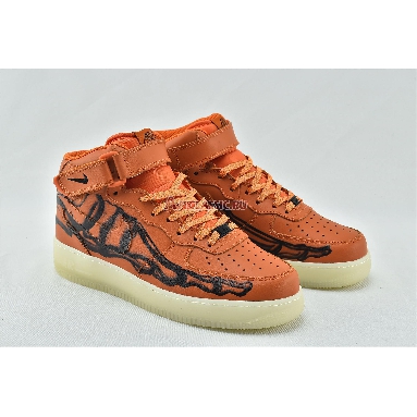 Nike Air Force 1 High Orange Skeleton CU8067-801 Brilliant Orange/Black-Brilliant Orange Mens Womens Shoes