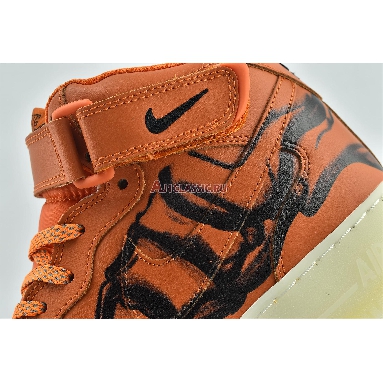 Nike Air Force 1 High Orange Skeleton CU8067-801 Brilliant Orange/Black-Brilliant Orange Mens Womens Shoes