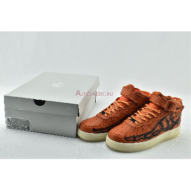 Nike Air Force 1 High Orange Skeleton CU8067-801 Brilliant Orange/Black-Brilliant Orange Mens Womens Shoes