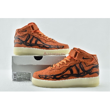 Nike Air Force 1 High Orange Skeleton CU8067-801 Brilliant Orange/Black-Brilliant Orange Mens Womens Shoes