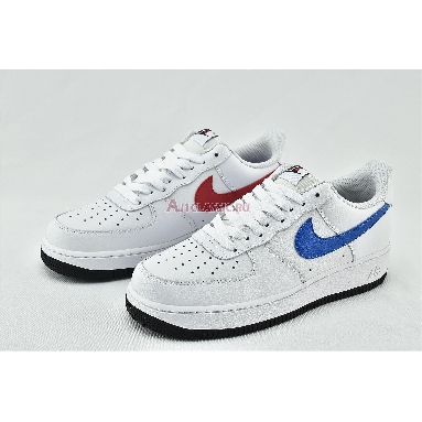 Nike Air Force 1 07 Low Mismatched Swooshes - White CT2816-100 White/University Red-Photo Blue-Black Mens Womens Shoes