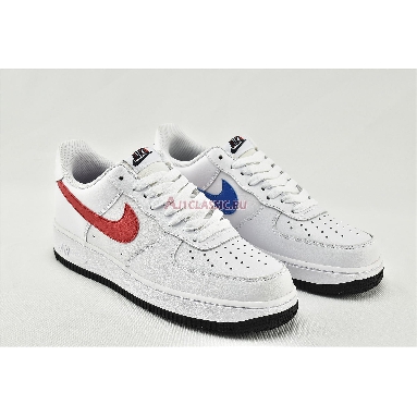 Nike Air Force 1 07 Low Mismatched Swooshes - White CT2816-100 White/University Red-Photo Blue-Black Mens Womens Shoes