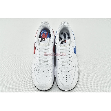 Nike Air Force 1 07 Low Mismatched Swooshes - White CT2816-100 White/University Red-Photo Blue-Black Mens Womens Shoes