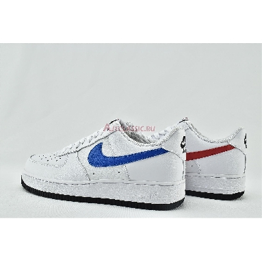 Nike Air Force 1 07 Low Mismatched Swooshes - White CT2816-100 White/University Red-Photo Blue-Black Mens Womens Shoes